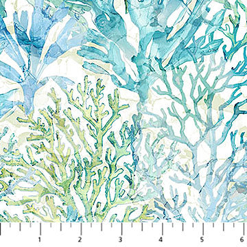 Deep Blue Multi Coral White Multi