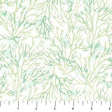 Deep Blue Tonal Coral Lt Green