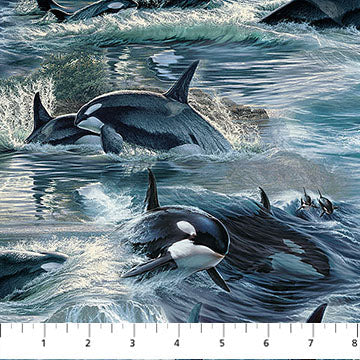 Naturescapes Voyage Blue Multi Orcas