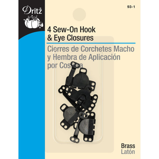 Dritz Hook & Eye Closures - Black