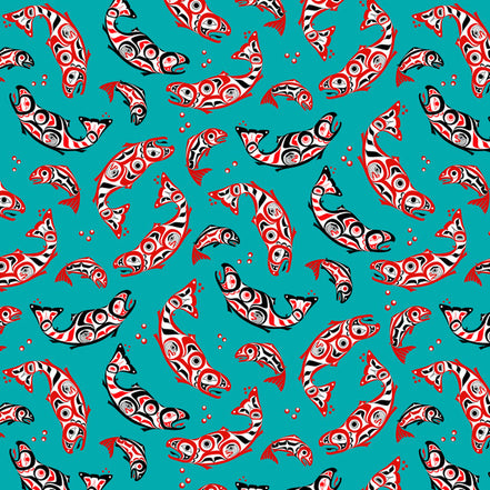 Eagle's world Salmon teal ELS53004-TEA