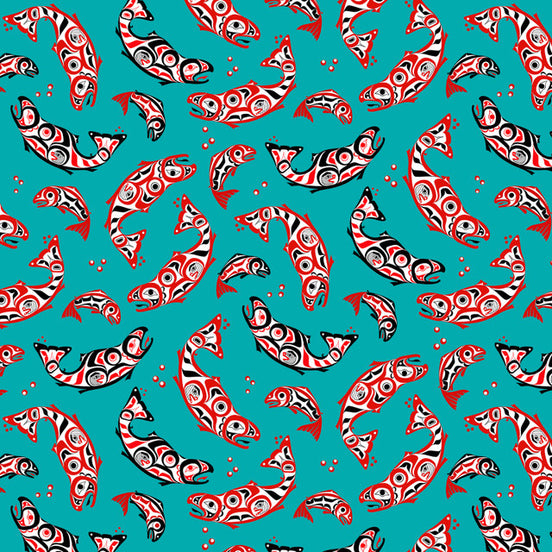 Eagle's world Salmon teal ELS53004-TEA