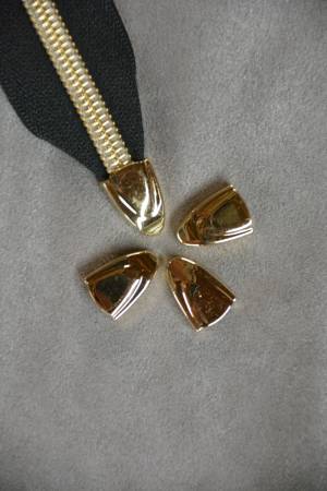 Yellow Gold Zipper End Caps