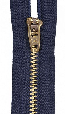 Brass Jeans Zipper 6" Navy