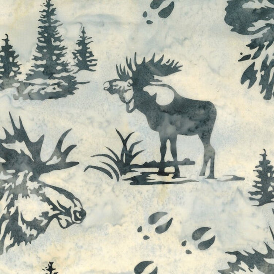 Hoffman Batik Moose and Prints December