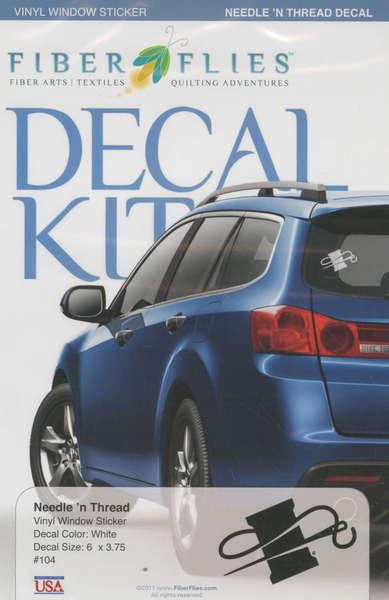 Vinyl Window Decal Needle N' Thread