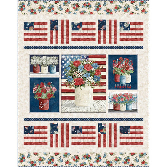 Farmhouse Americana Quilt Kit 49" x 62"