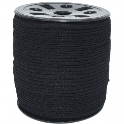 Banded Stretch Elastic 1/6" Black