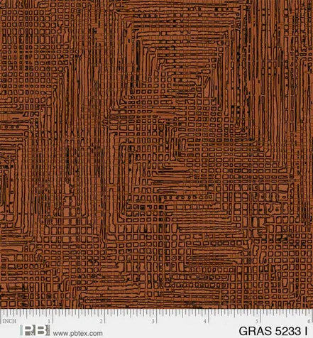 Grass Roots Redish Brown Grass Cloth Texture