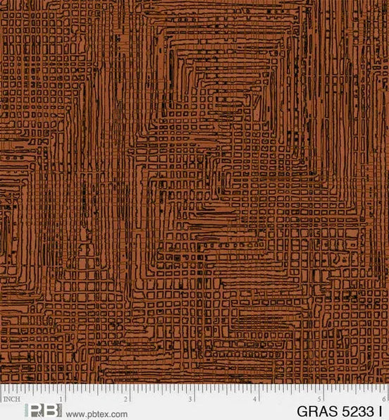 Grass Roots Redish Brown Grass Cloth Texture