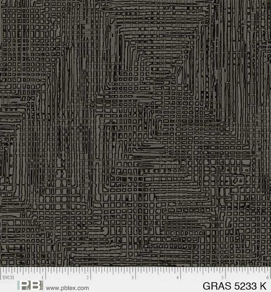 Grass Roots Black Grass Cloth Texture