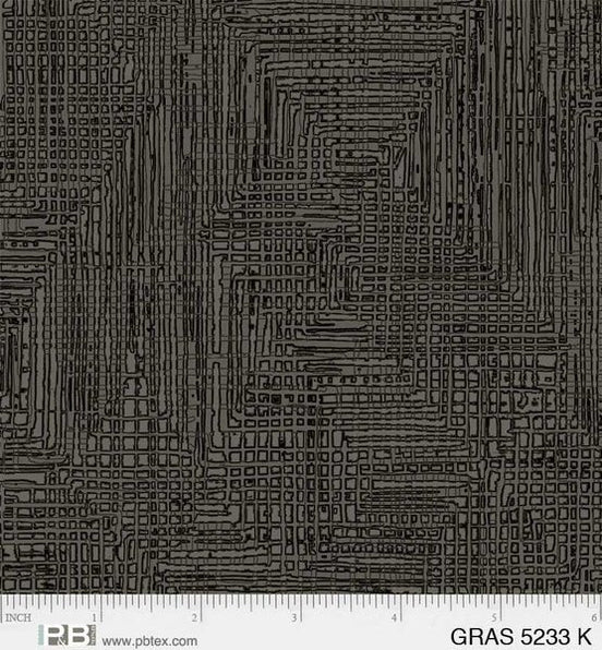 Grass Roots Black Grass Cloth Texture
