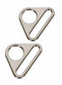 By Annie 1.5" Nickel Triangle Rings 2pcs
