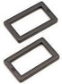 by-Annie 1" Black Rectangle Ring Set of 2