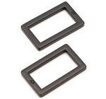 by-Annie 1" Black Rectangle Ring Set of 2