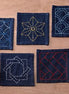 Sashiko Tsu Sampler Coaster - Blue