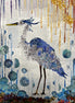 Blue Heron Collage Card