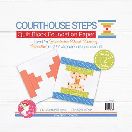 Its Sew Emma Courthouse Steps 12in Quilt Block Foundation Paper
