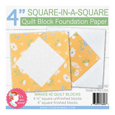 Its Sew Emma Square in a Square Block 4 in Foundation Paper