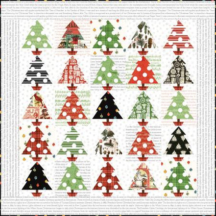 Classic Christmas Tannenbaum Patch Quilt Kit 58" by 58"