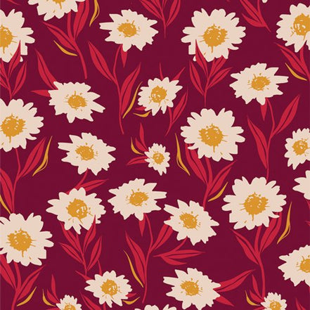 AGF Knit Bountiful Daisies Cherry