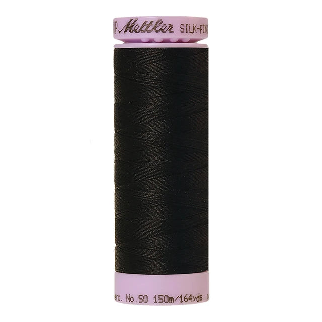 Mettler Silk Finish 50wt 100% Cotton 9105-4000 Black