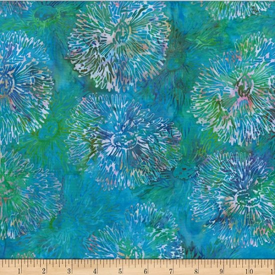 Jelly Fish Batiks Anenome blue Hawaiian