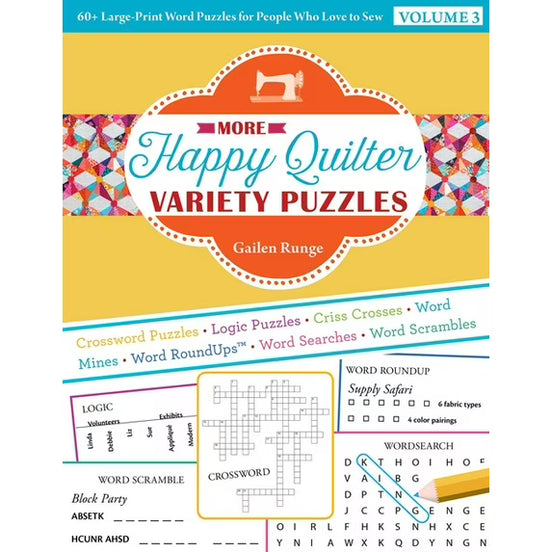 Happy Quilter Variety Puzzle- Volume 3