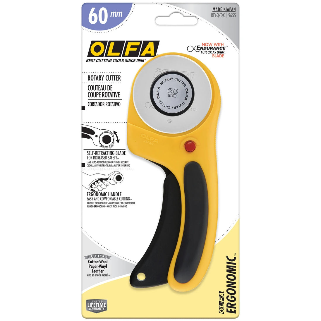 OlfaRotary Cutter - 60mm Ergonomic