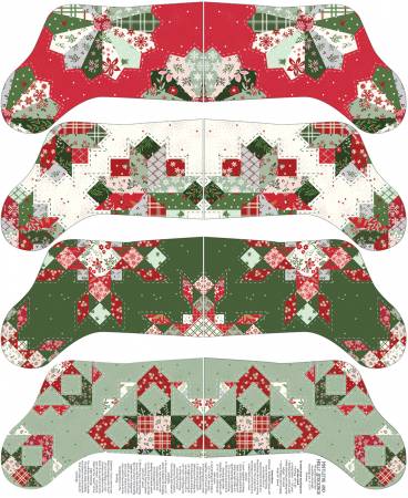 Mistletoe & Holly 35 1/2in x 43in Stockings Panel
