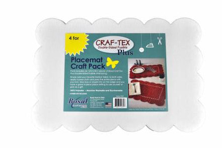 Scalloped Craf Tex Double Sided Fusible Placemat 4pk