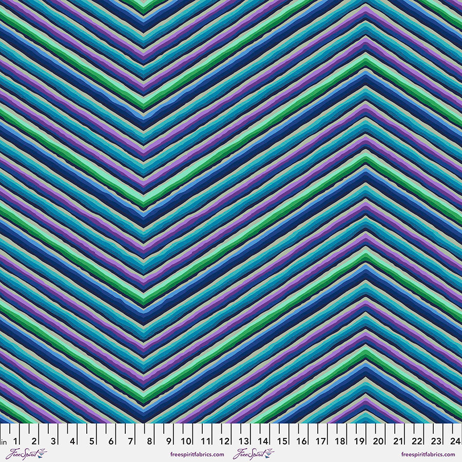 Kaffe 85 And Fabulous || Chevron Stripe - Blue