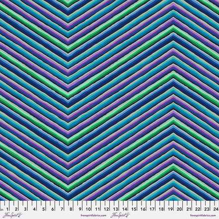 Kaffe 85 And Fabulous || Chevron Stripe - Blue