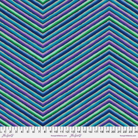 Kaffe 85 And Fabulous || Chevron Stripe - Blue