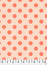 Pattern of orange polka dots on a beige background with a ruler at the bottom.
