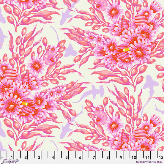 Tula Pink Floral Reef Shadow Sharks - Delphine