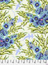 Tula Pink Floral Reef Shadow Sharks - Marine