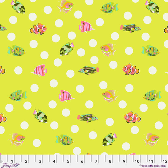 Tula Pink Floral Reef School Crossing - Seagrass