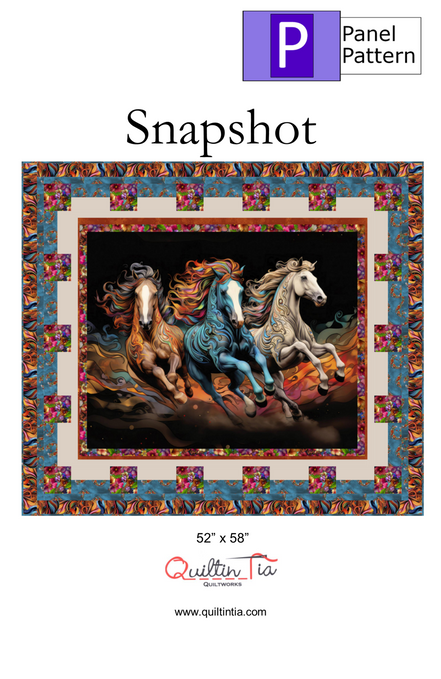 Snapshot Panel Quilt Pattern 52x58