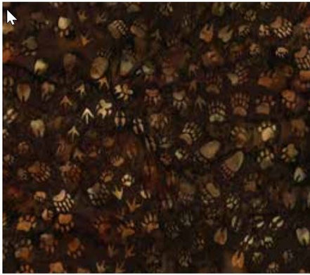 Bali Batik Wildlife Paws Bourbon