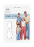 Simplicity S9132 Learns To Sew 1-Piece Pajama Pant Pattern for Adult and Child sizes up to XL