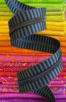 Wide Zipper Tape - Grey