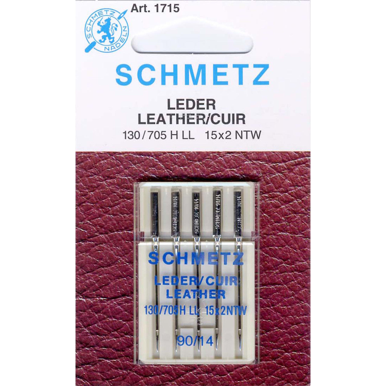 Schmetz Leather 5-pk sz14/90