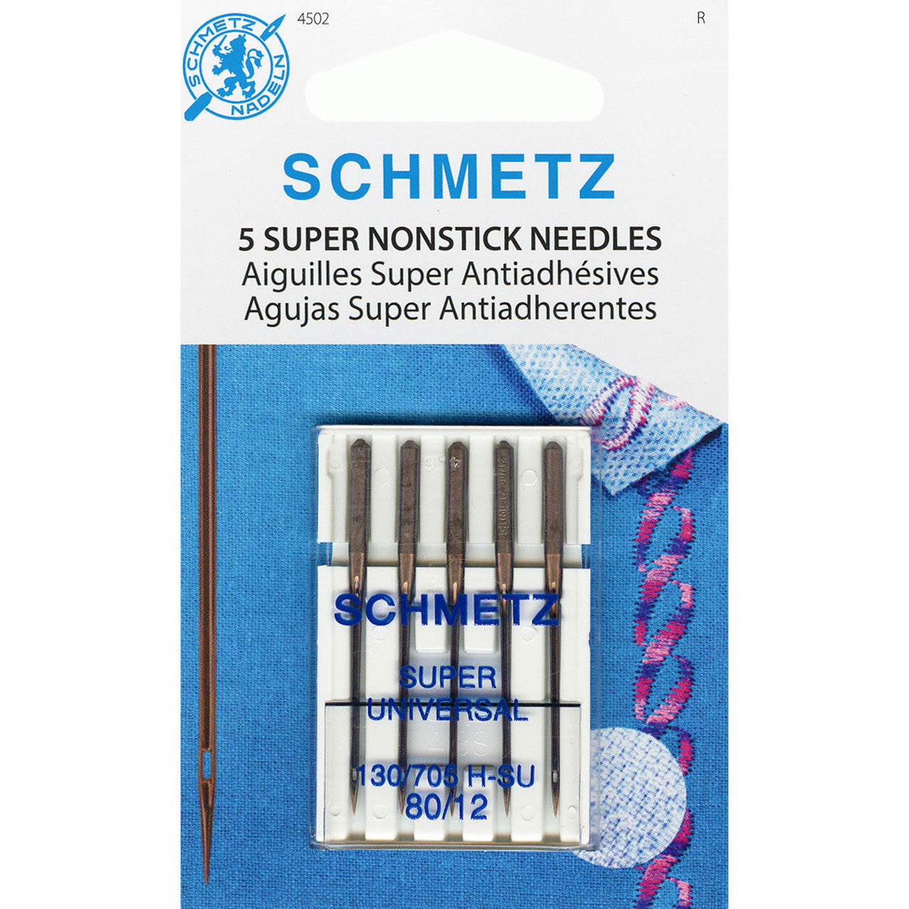 Schmetz Super Nonstick Needle 5ct Size 80/12