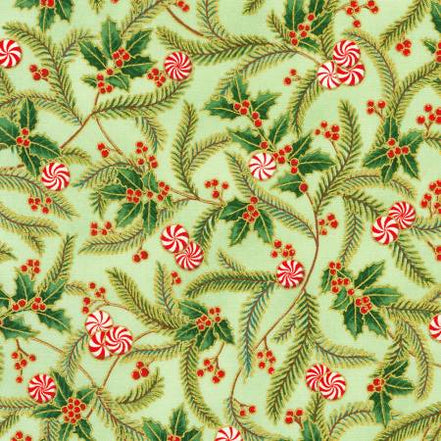 Holiday Flourish-Peppermint Twist Sprigs Sage