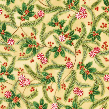 Holiday Flourish-Peppermint Twist Sprigs Cream