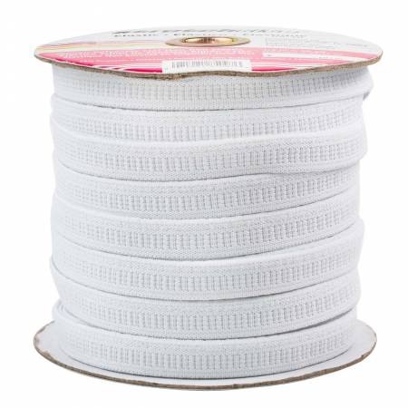 Polyester Flat Non-Roll Elastic 1/2in White