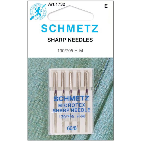 Schmetz Needle60/8 Sharp Microtex (5 pk)