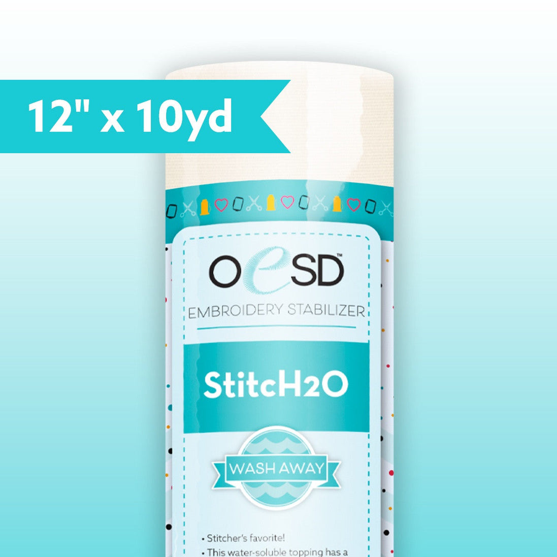 StitcH2O WashAway 12" x 10yd OESD