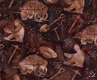 Bali Batik Custom Alaska Gold Panner Walnut